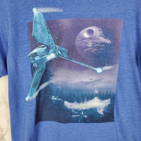 STAR WARS Blue Short Sleeve T-Shirt Luke Skywalker - Picture 6 of 6